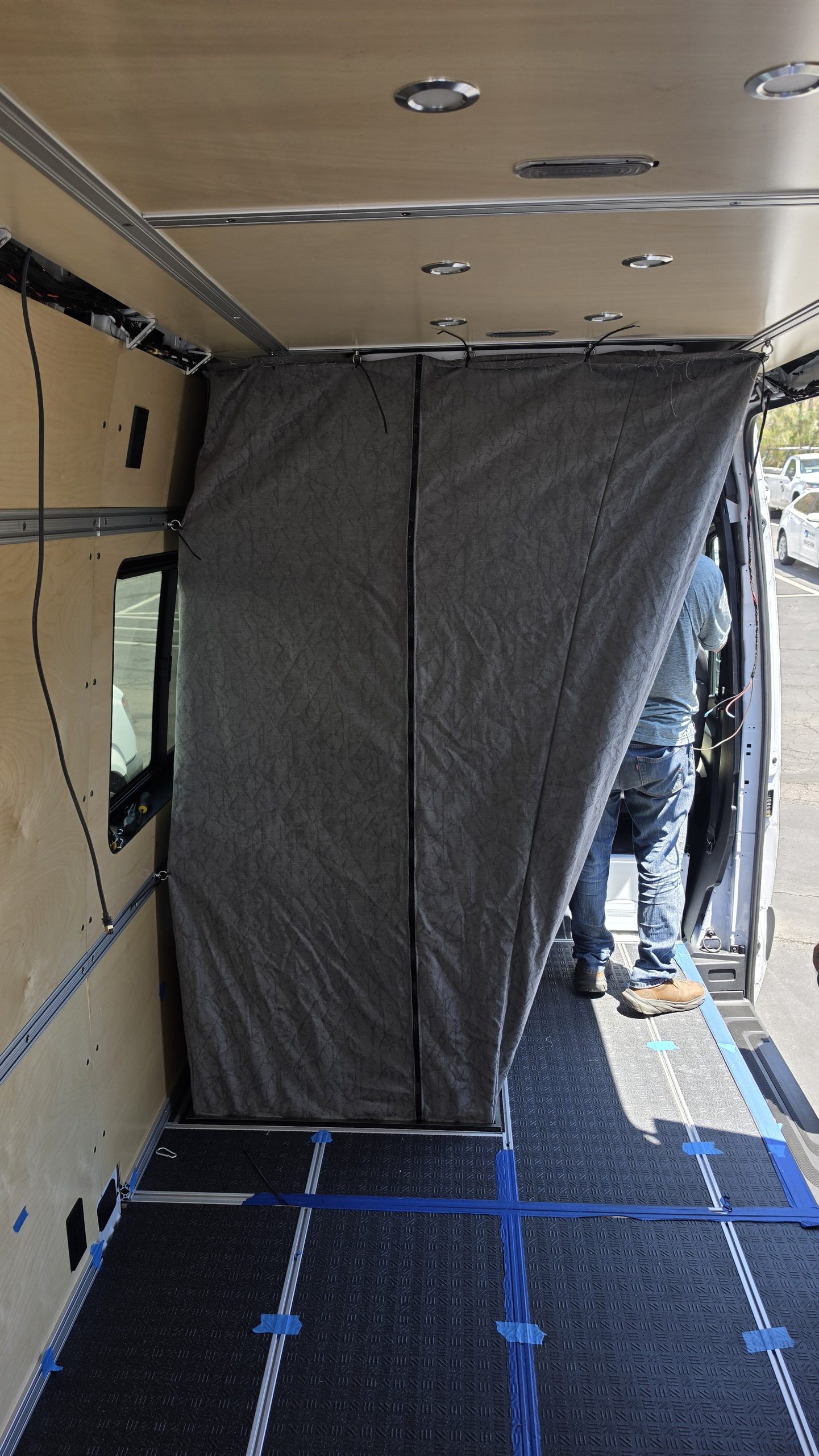 Sprinter Van Shower Curtain Package | Space Enhancing Shower Curtain | Mercedes Sprinter Camper Van - Image 3