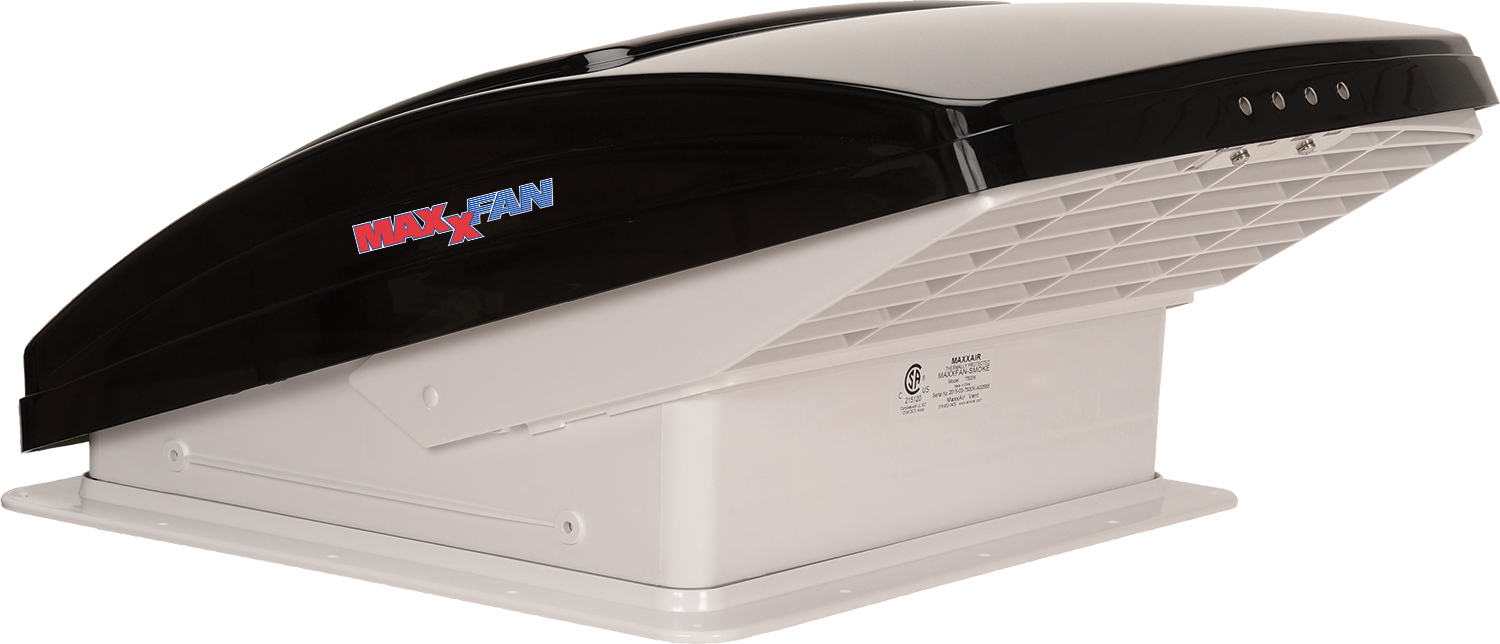 Maxxair MaxxFan roof vent fan with smoke lid for Mercedes Sprinter van conversion